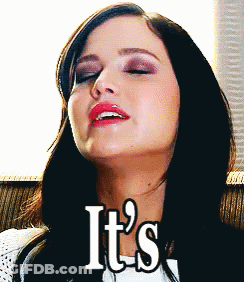 A Close Up Of A Woman 'S Face With The Words It 'S On The Bottom GIF