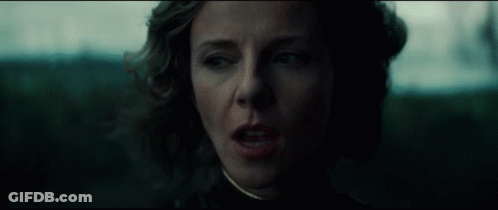 A Close Up Of A Woman 'S Face With The Words " Oh Please Do " On The Bottom GIF