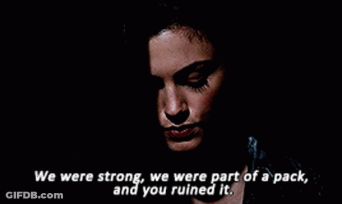 Close Up Of Woman's Face Saying We Were Strong GIF
