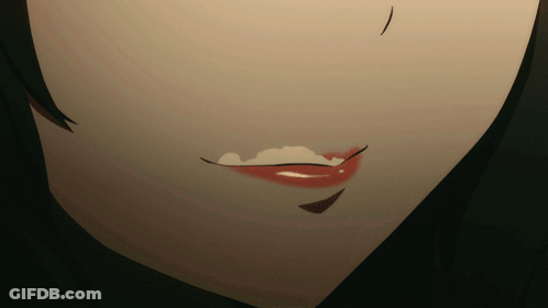 A Close Up Of A Woman 'S Mouth With Red Lipstick On GIF