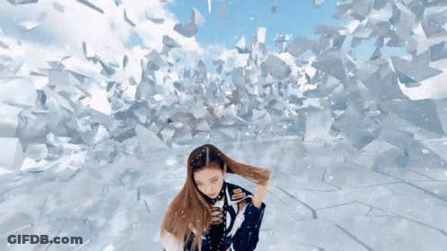 A Close Up Of A Woman Wearing A Jacket That Says Spotlight On It GIF