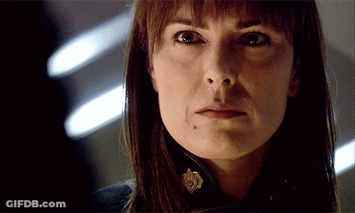 Close Up Woman With Badge GIF