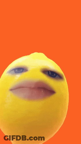 A Close Up Of A Yellow Smiley Face On A Orange Background GIF