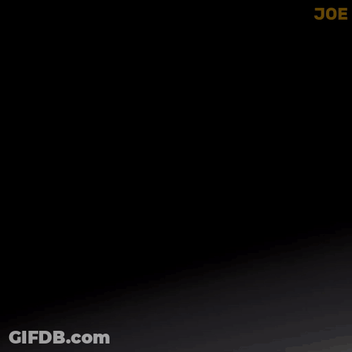 A Close Up Of A Yellow Smiley Face With Joe Written On It GIF