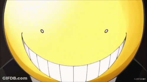 A Close Up Of A Yellow Smiley Face With White Teeth GIF