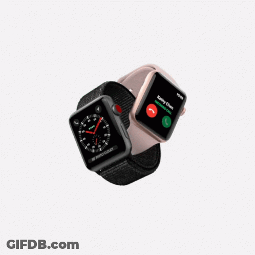 A Close Up Of An Apple Watch With A Red Circle In The Center GIF