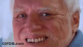 A Close Up Of An Elderly Man 'S Face With A Smile On His Face And Teeth . GIF