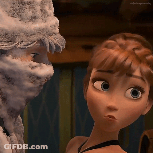 A Close Up Of Anna And Elsa From Frozen GIF