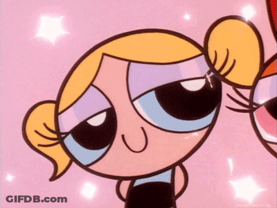A Close Up Of Bubbles From The Powerpuff Girls With A Pink Background GIF