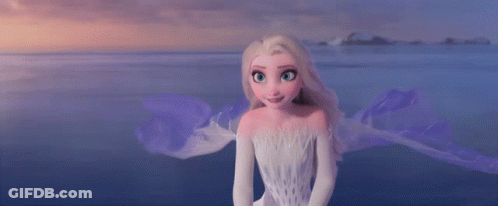 A Close Up Of Elsa From Frozen Ii In The Ocean GIF