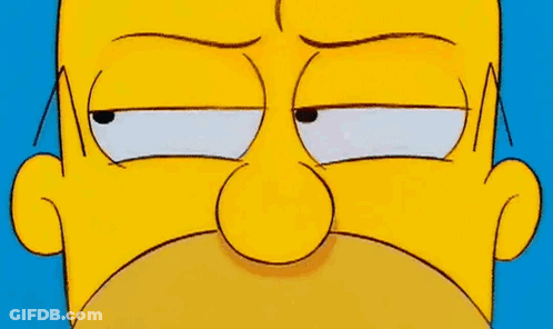 Close-Up Of Homer Simpson's Face With Eyes Closed GIF