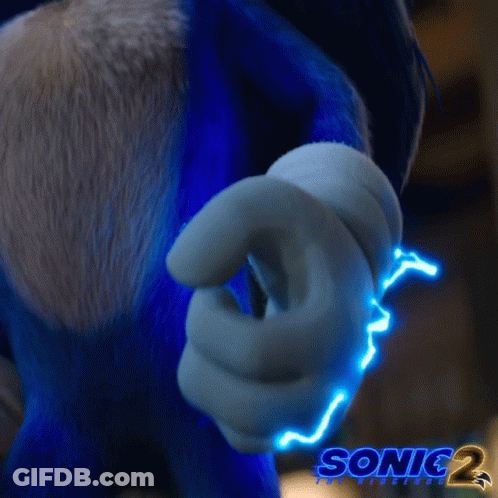 A Close Up Of Sonic The Hedgehog 'S Hand With Sonic 2 Written On The Bottom GIF