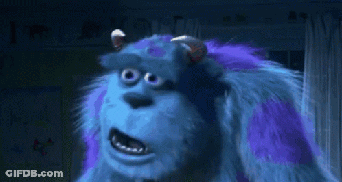 A Close Up Of Sulley From Monsters Inc With His Mouth Open GIF
