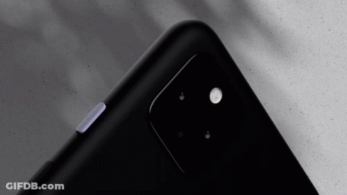 A Close Up Of The Back Of A Black Cellphone GIF