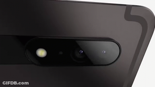 A Close Up Of The Back Of A Phone With A Camera GIF