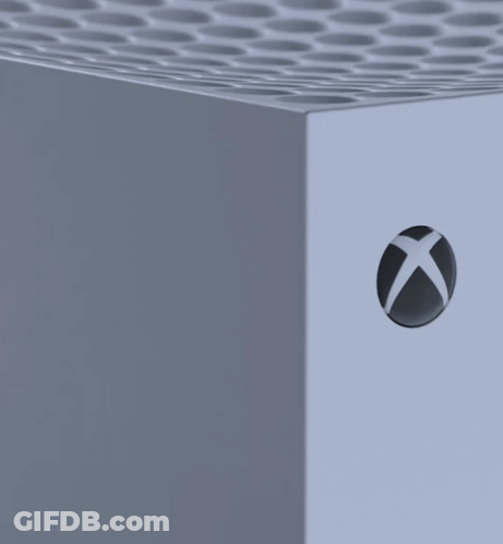 A Close Up Of The Xbox Logo On A White Xbox GIF