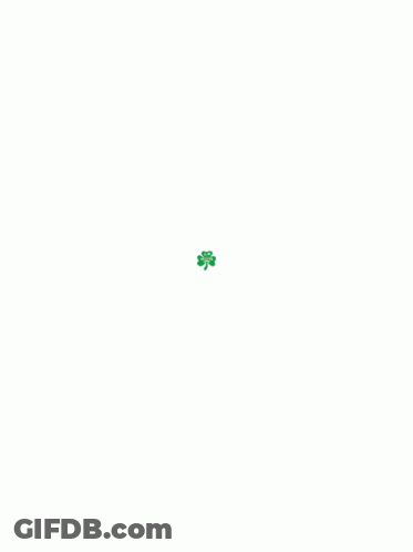 A Clover With The Words Happy St. Patrick 'S Day Written On It GIF