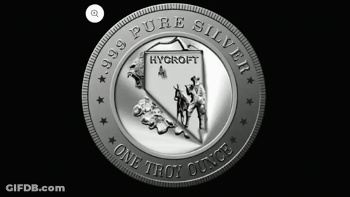 A Coin That Says 999 Pure Silver One Troy Ounce On It GIF
