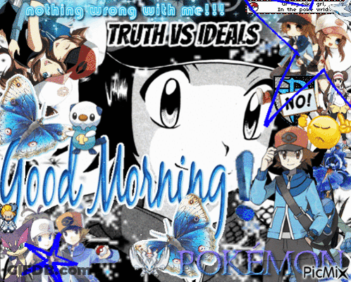 A Collage Of Anime Characters And The Words Good Morning GIF