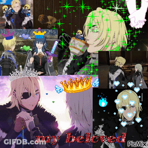 A Collage Of Anime Characters With The Words " My Beloved " On The Bottom GIF