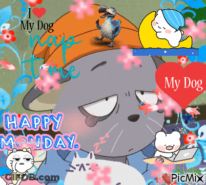 A Collage Of Cartoon Characters With The Words Happy Sunday GIF
