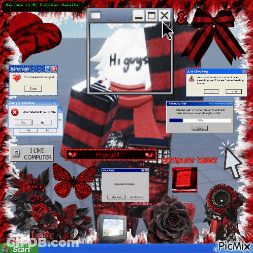 A Collage Of Computer Screens Including One That Says I Like Computer GIF