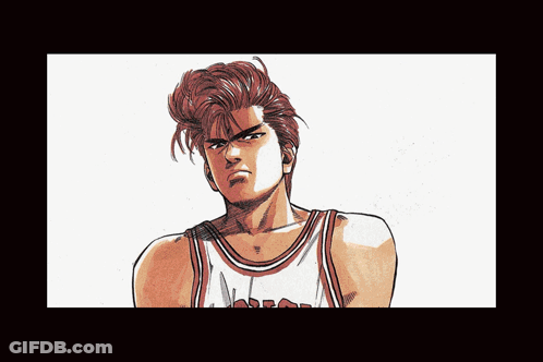 A Collage Of Drawings Of A Man With Red Hair And Different Expressions GIF