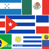 A Collage Of Flags Including Cuba Mexico And Uruguay GIF