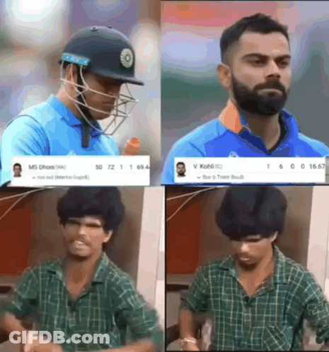 A Collage Of Four Pictures Of A Man Wearing A Helmet And A Man Wearing A Plaid Shirt GIF