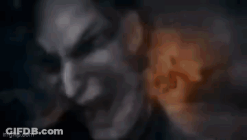 A Collage Of Images Of A Man With A Joker Mask On His Face . GIF