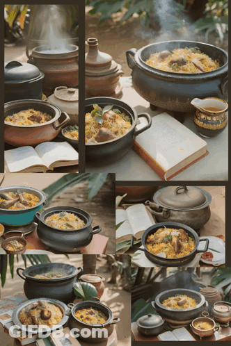 A Collage Of Images Showing Different Types Of Rice GIF