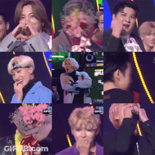 A Collage Of Images With The Word Super On The Top Left GIF