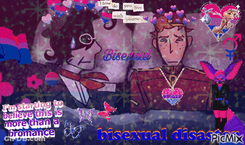 A Collage Of Images With The Words Bisexual Disa Picmix On The Bottom GIF