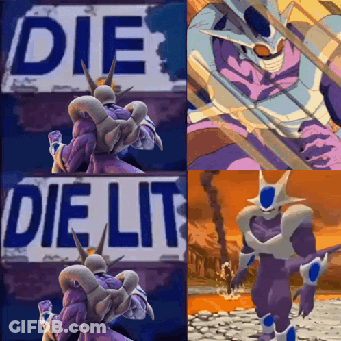 A Collage Of Images With The Words Die Lit On The Top GIF