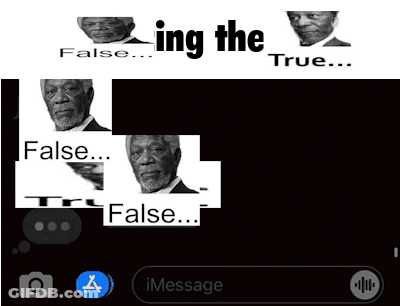 A Collage Of Images With The Words " False False True " GIF