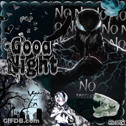 A Collage Of Images With The Words " Good Night " On The Bottom GIF