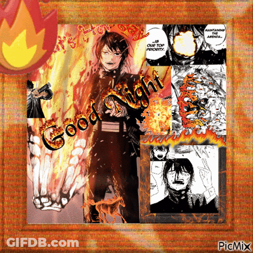 A Collage Of Images With The Words Good Night Written In The Middle GIF