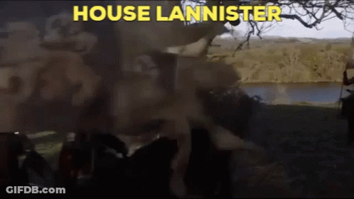 A Collage Of Images With The Words House Lannister On The Top GIF