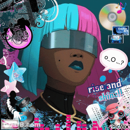 A Collage Of Images With The Words Rise And Shine On The Bottom GIF