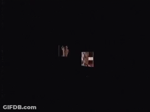A Collage Of Pictures Of A Man And A Woman On A Black Background . GIF