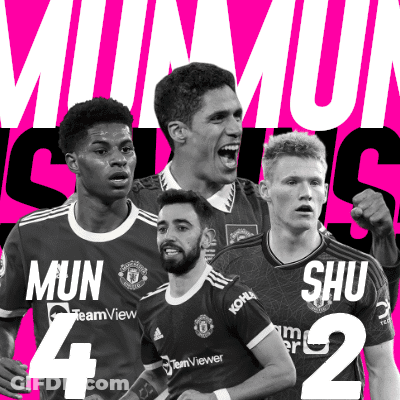 A Collage Of Soccer Players With The Number 4 And 2 On Them GIF