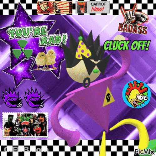 A Collage Of Stickers Including One That Says " Badass " GIF