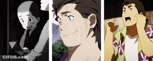 A Collage Of Three Images Of A Man 'S Face GIF