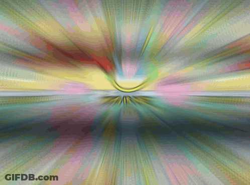 A Colorful Background With A Yellow Smiley Face In The Middle GIF