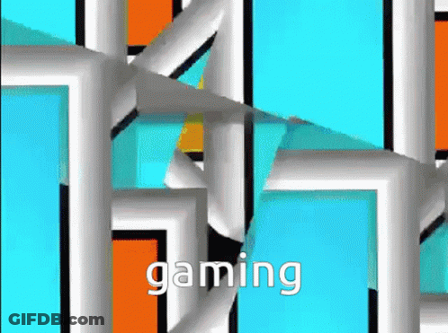 A Colorful Background With The Word Gaming Written On It GIF