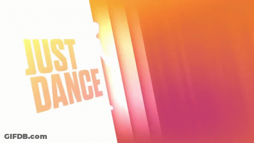 A Colorful Background With The Words Just Dance GIF