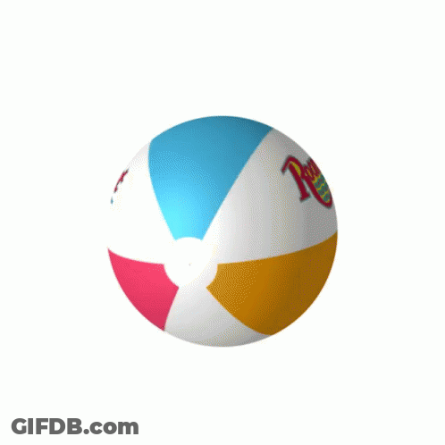 A Colorful Beach Ball With The Word Jet Written On It GIF
