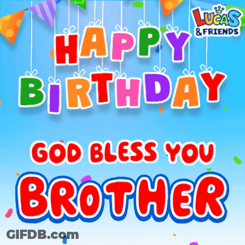 A Colorful Birthday Card For Lucas & Friends GIF