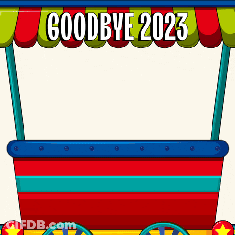 A Colorful Cart That Says Goodbye 2023 GIF