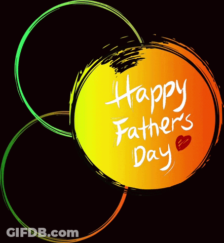 A Colorful Circle With The Words Happy Father 'S Day GIF